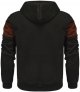 Winter Splice Tops Sleeve Blouse Men's With Zip Cap Long Sweater Men's Coats Jackets Tie
