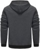 Winter Splice Tops Sleeve Blouse Men's With Zip Cap Long Sweater Men's Coats Jackets 12 Gift
