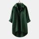 Down Long Blouses Casual Shirts Tops Women's Button Sleeve Women's Blouse Loose Shirts Women Work