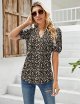 Womens V Neck Puff Short Sleeve Pleated T Shirts Fashion Summer Tops Casual Tunic Blouse